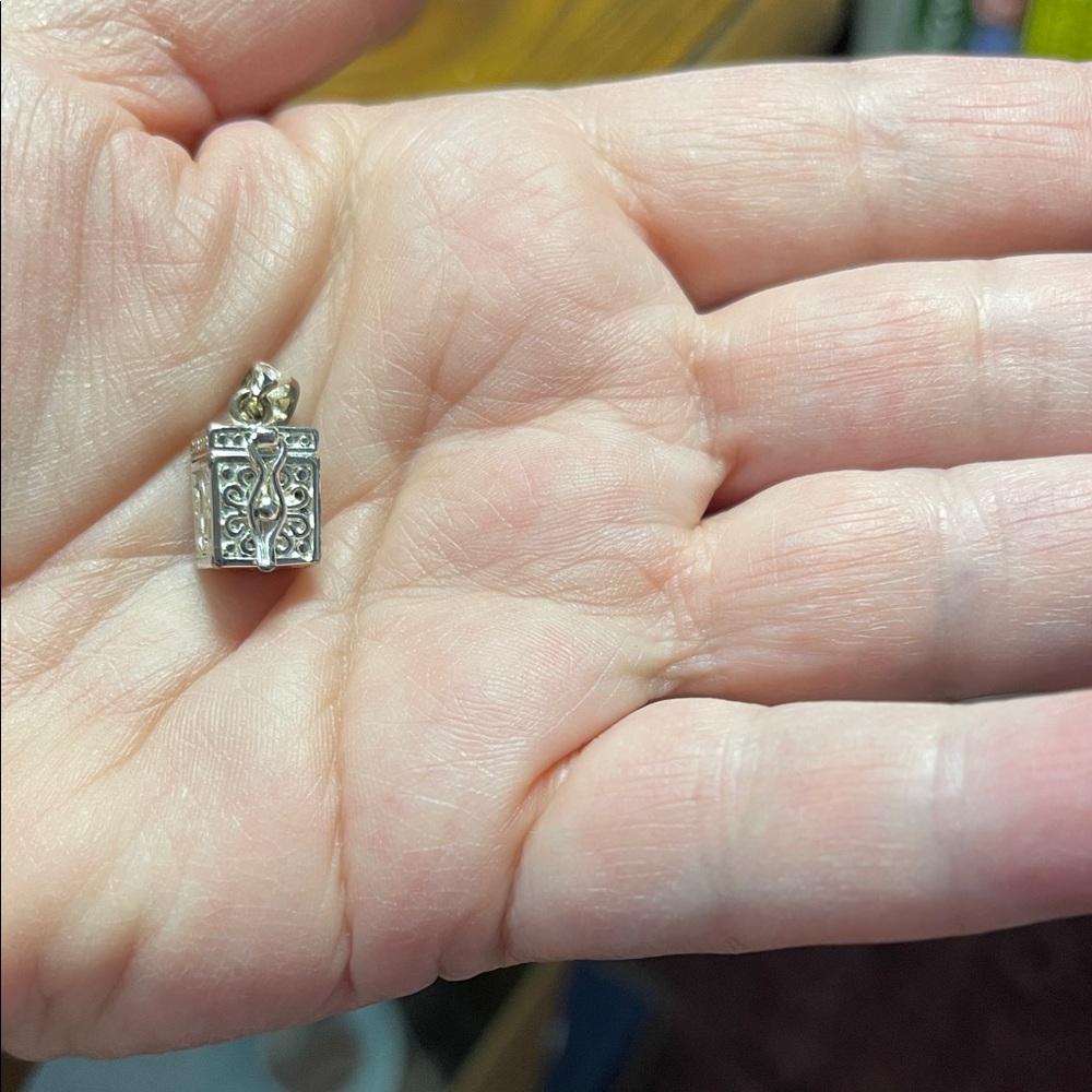 Sterling Silver Prayer Box Pendant